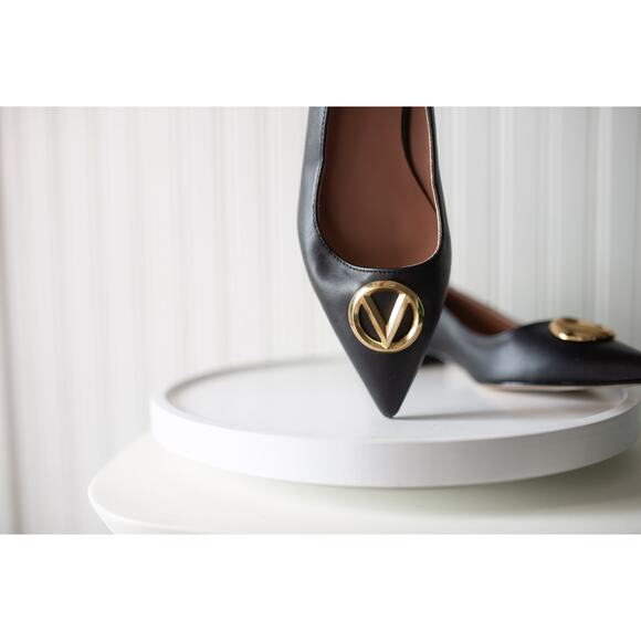 Valentino by Mario Valentino Perla Flare Kitten Heel Pumps 6 - Picture 8 of 8